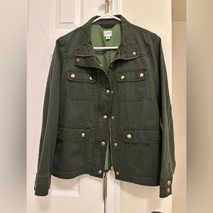 J.Crew Petite resin-coated twill field jacket